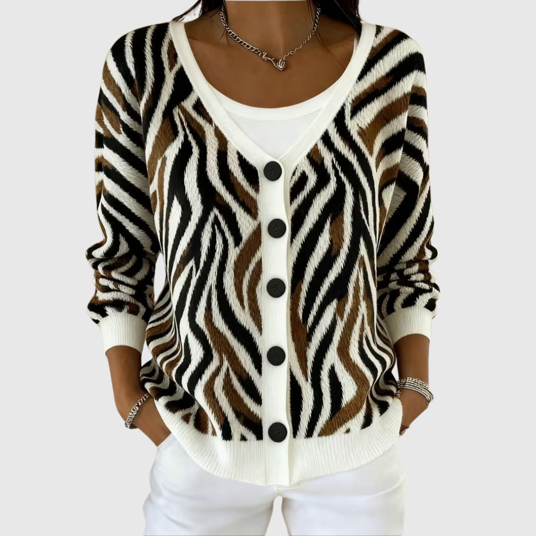Bequemer, Knopf-Cardigan