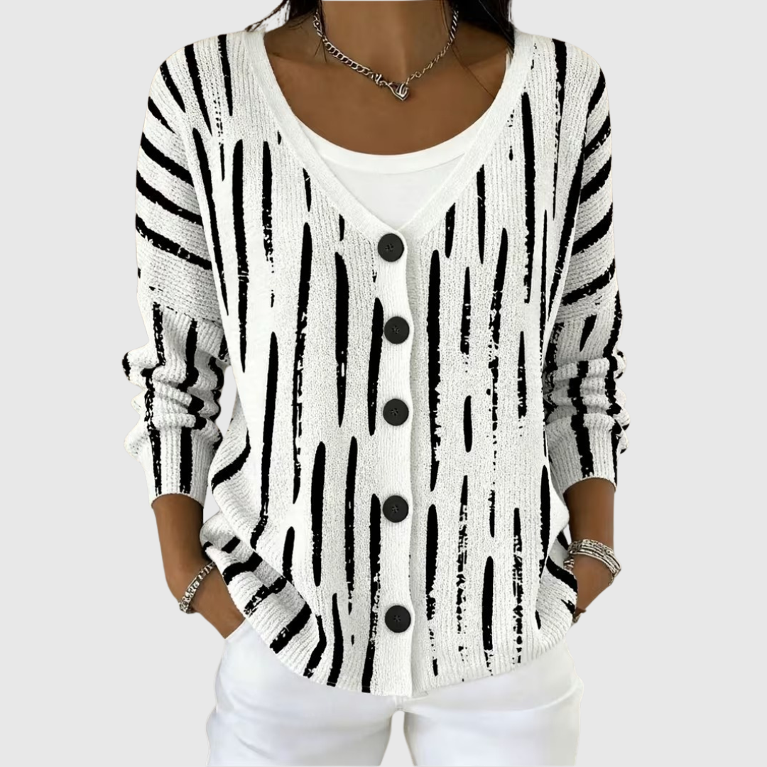 Bequemer Strick-Cardigan mit Knöpfen