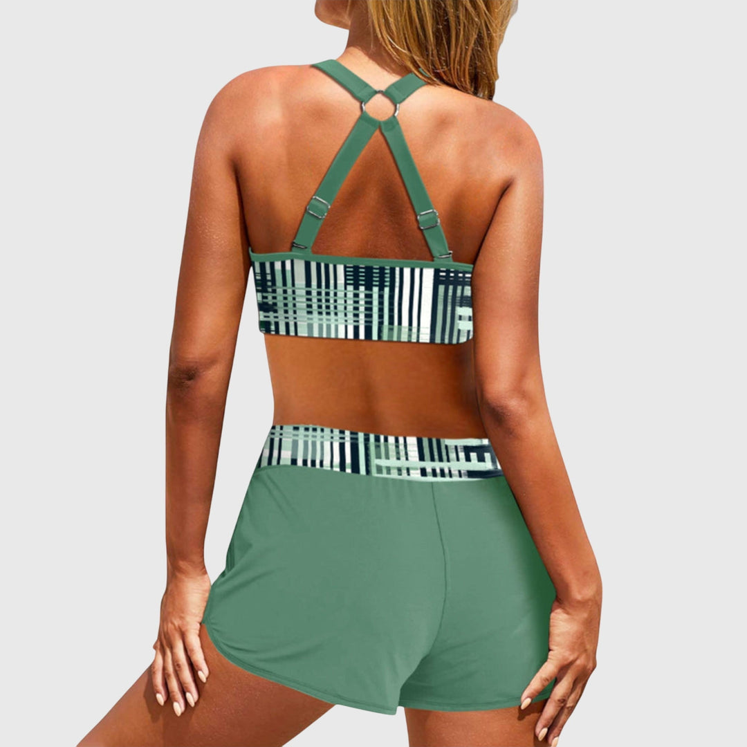 Janelle | Hochgeschnittener Ripp-Bikini