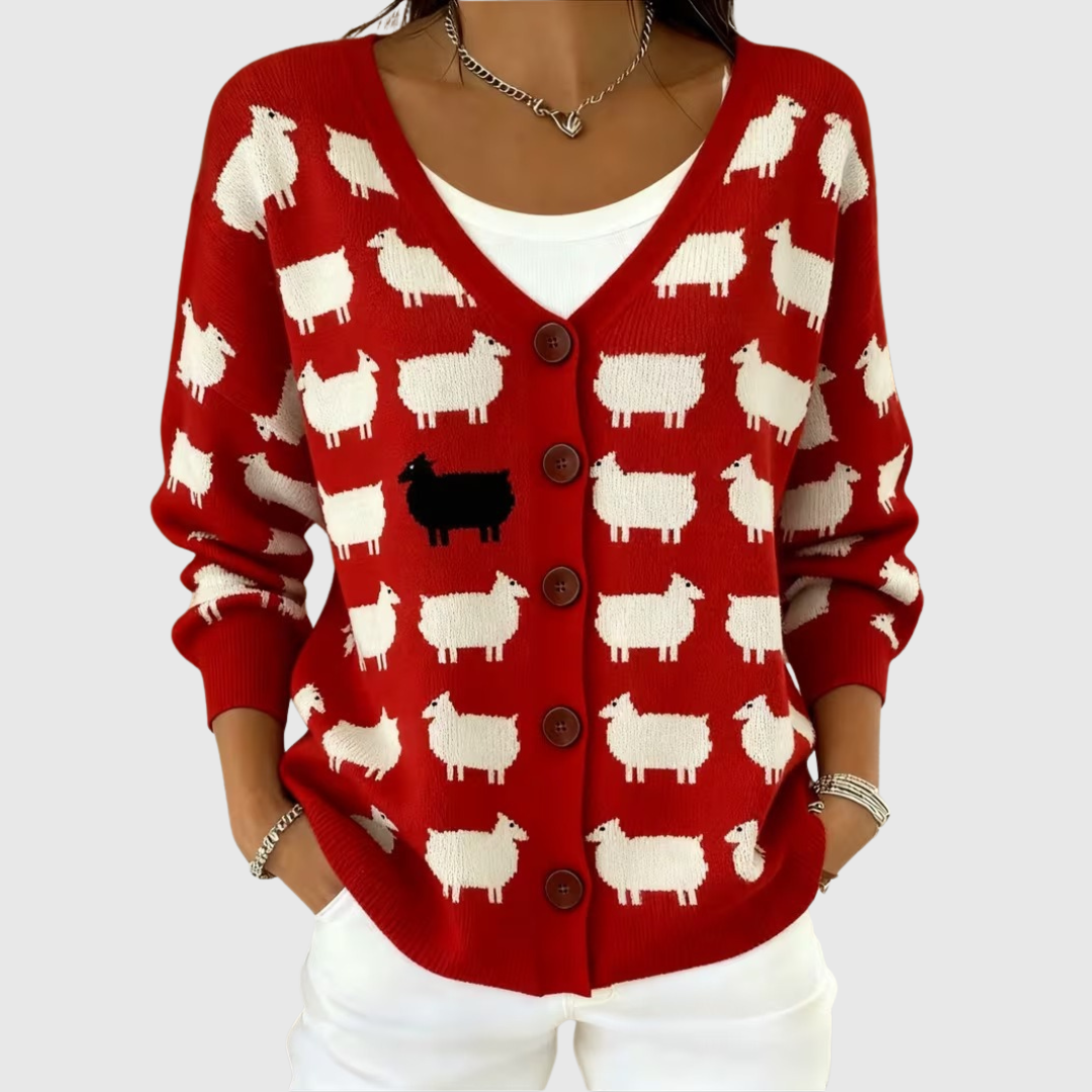 Bequemer, Knopf-Cardigan