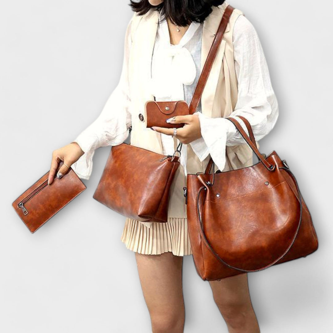 Azura - 4-teiliges Vintage-Handtaschen-Set
