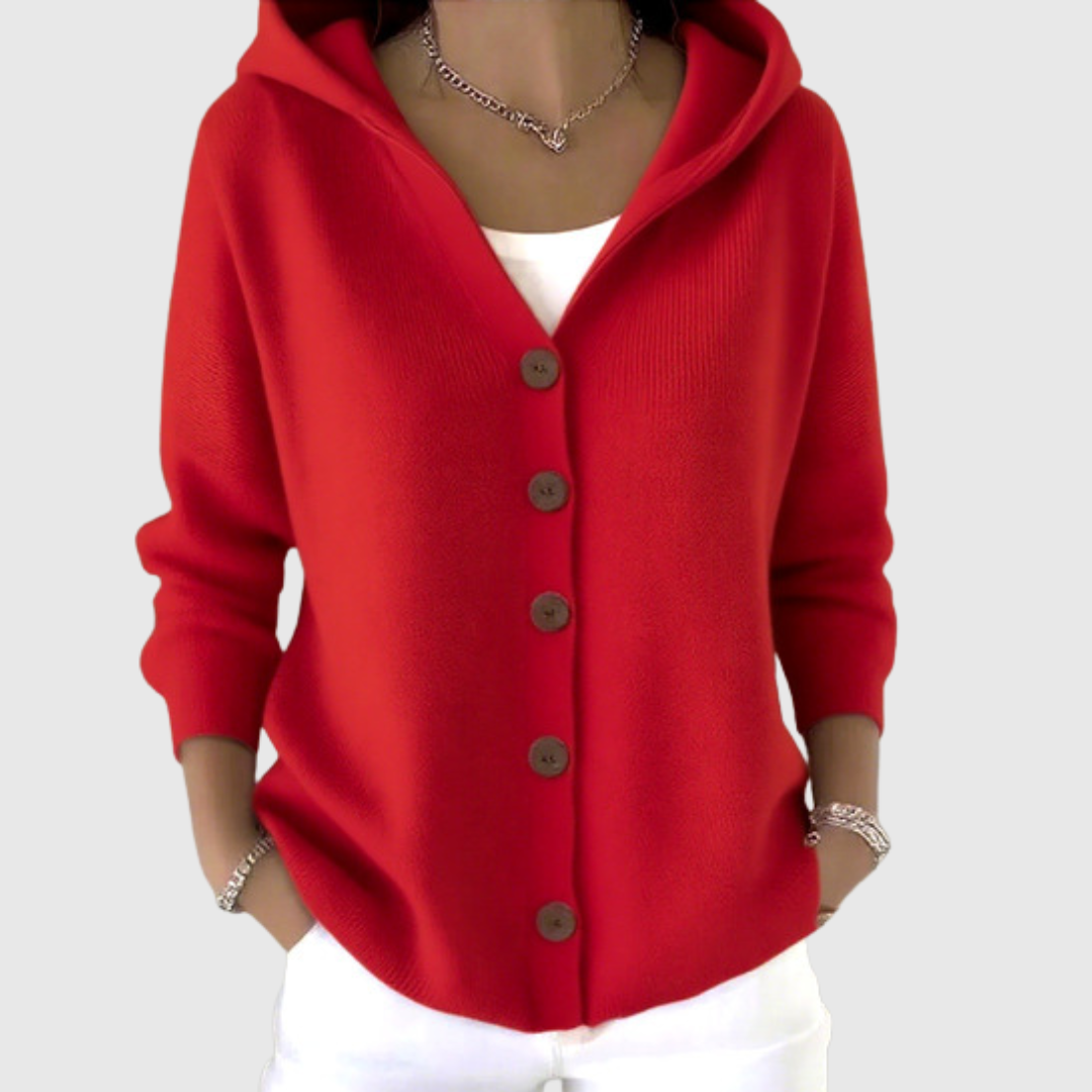 Kapuzenstrickjacke