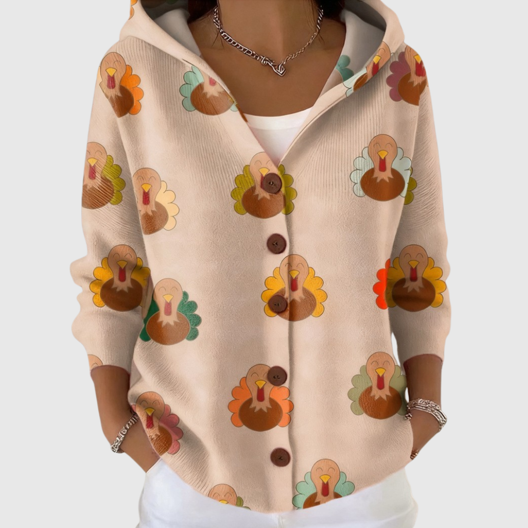 Hooded Comfort Cardigan aus Strick