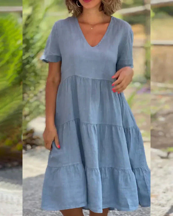 Bexley - Lässiges Sommerkleid mit V-Ausschnitt