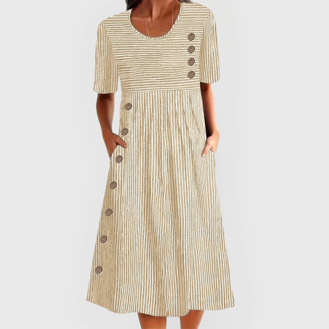 JARNA | MIDI-STREIFENKLEID