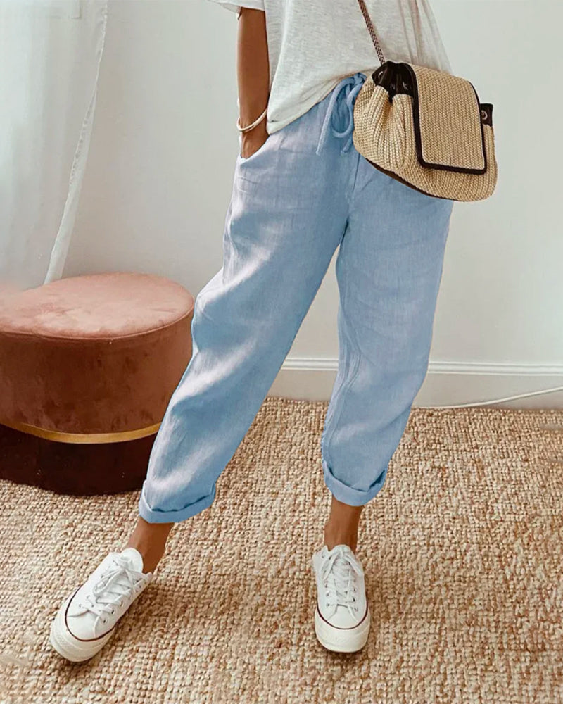 Elegante Bequeme Fließende Hose