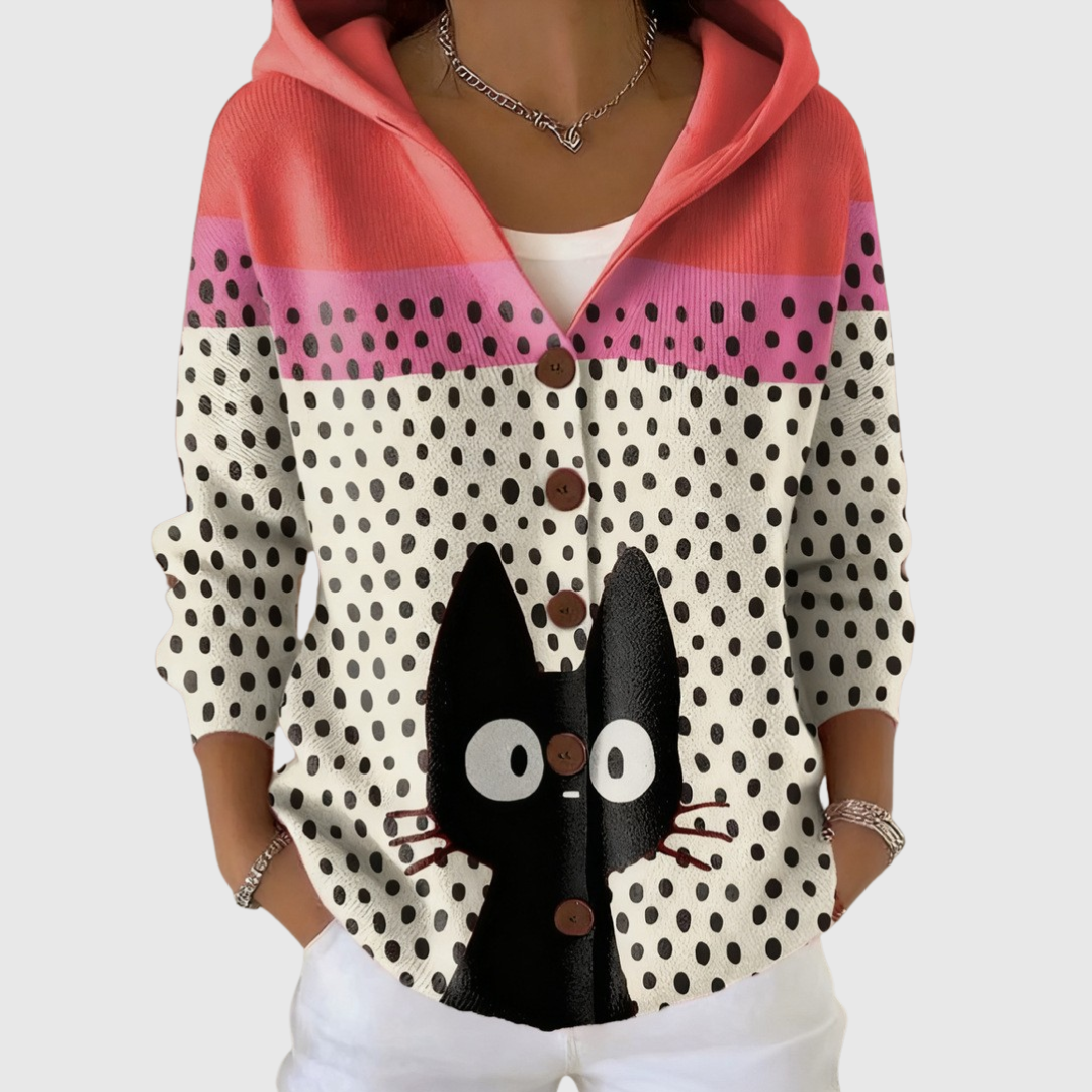 Hooded Strick-Cardigan