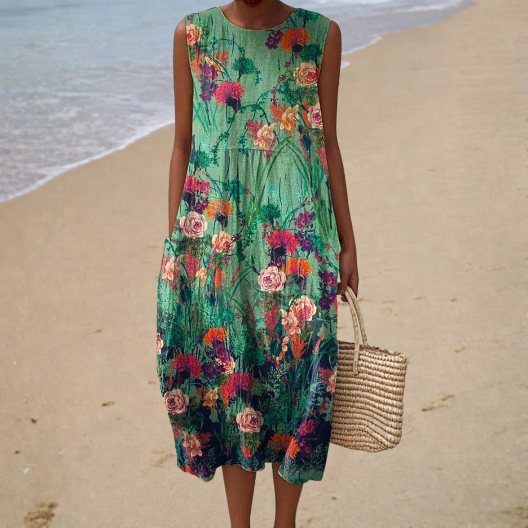 Bequeme Sommerkleid ohne Ärmel