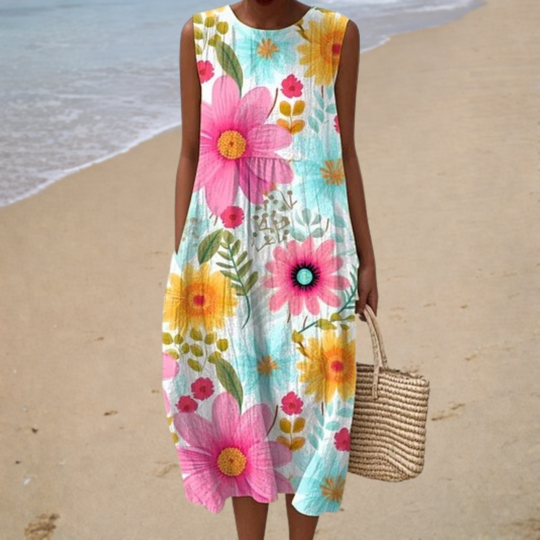 Bequeme, Ärmellose Sommerkleid