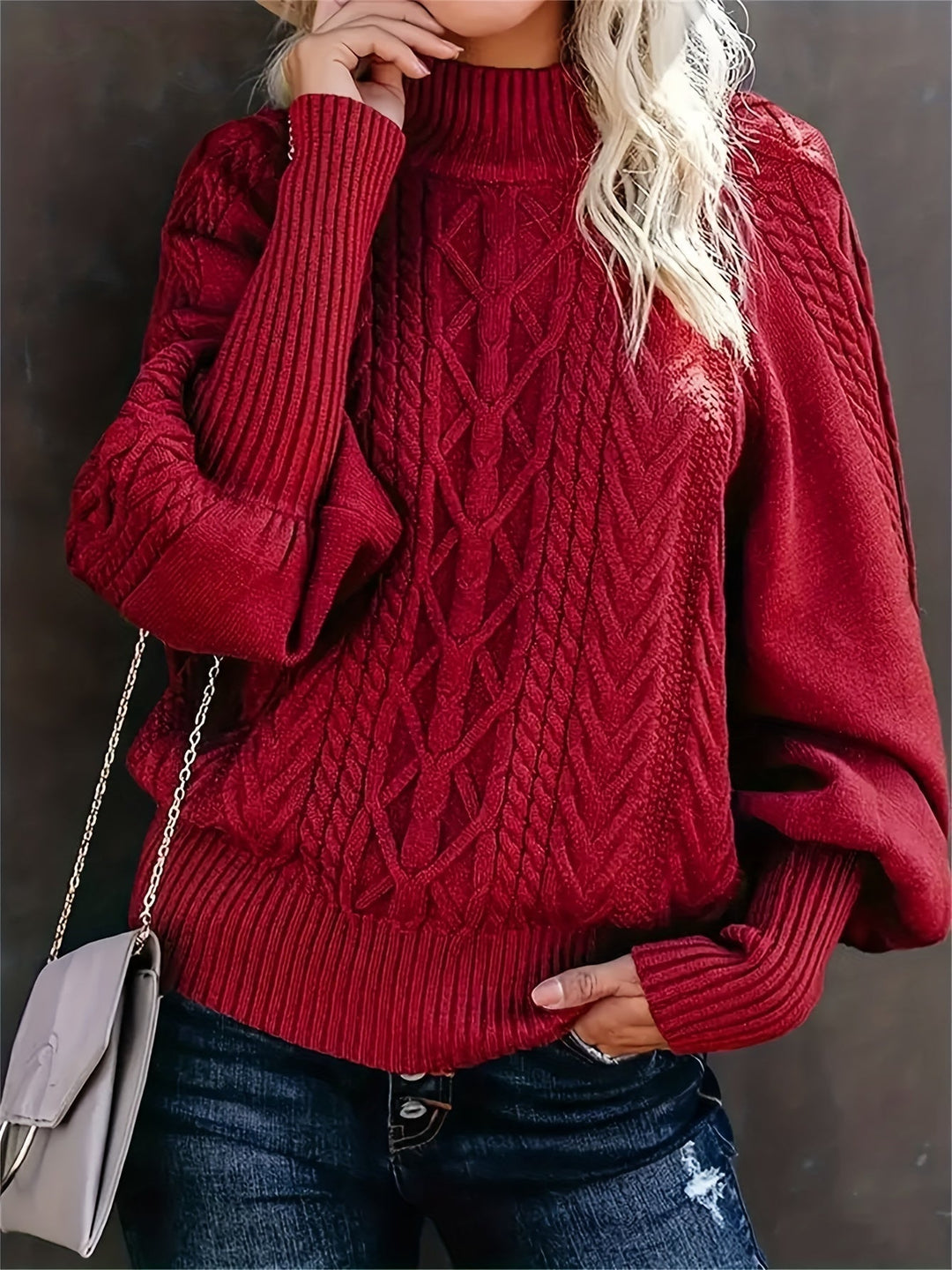 Lory | Langer, lässiger Pullover mit langen Ärmeln