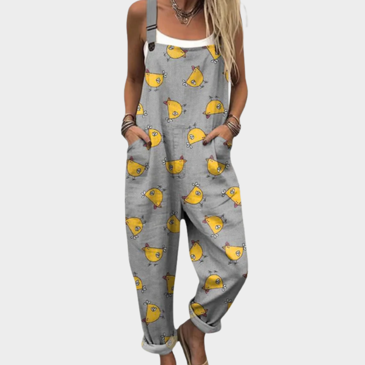 Bequeme bedruckte Latzhose