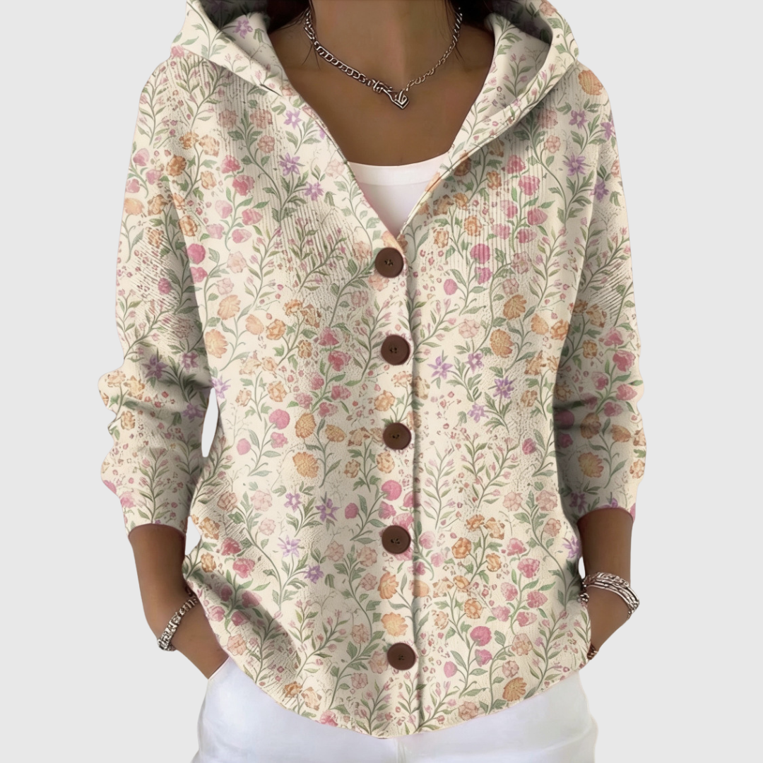 Cardigan mit Kapuze aus Strick