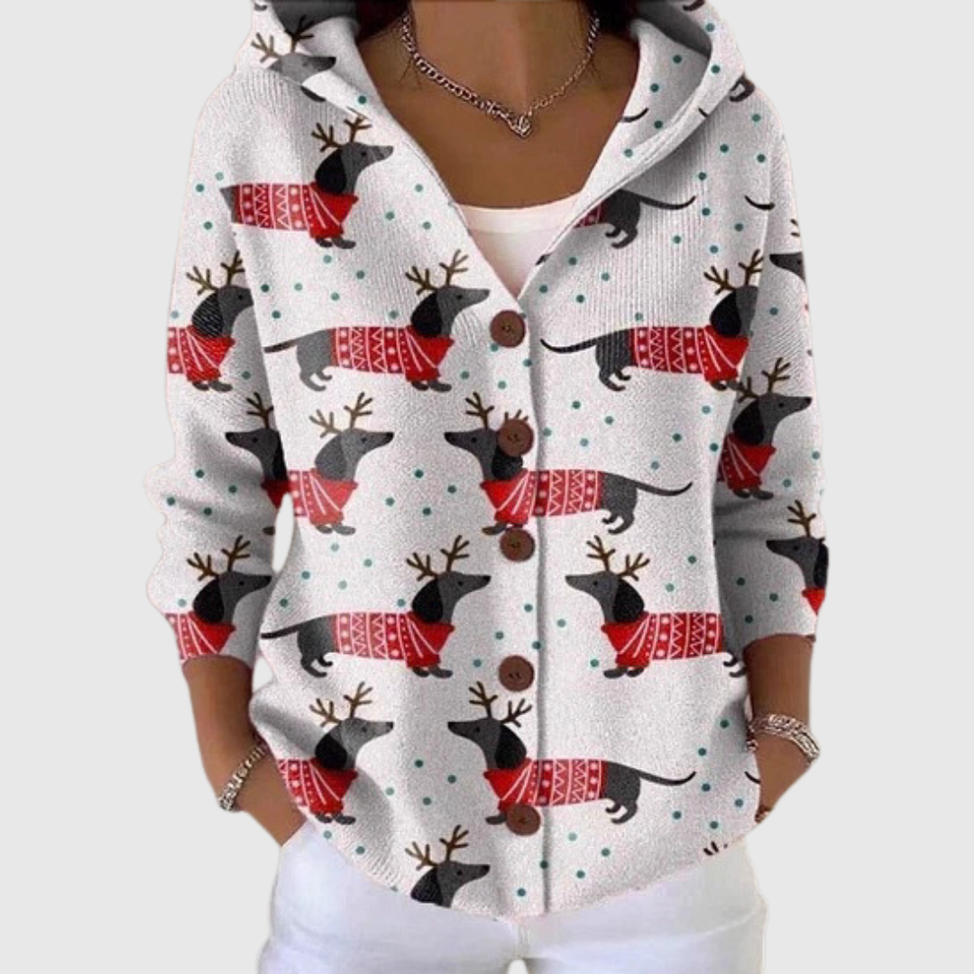 Hooded Strick-Cardigan