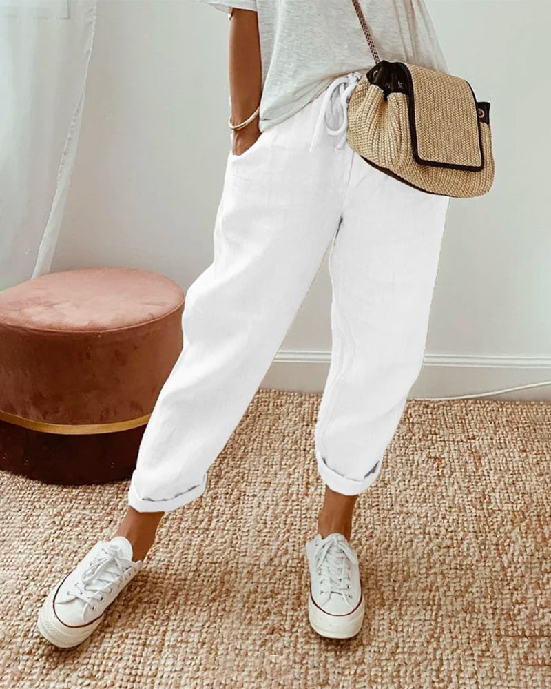 Elegante Bequeme Fließende Hose