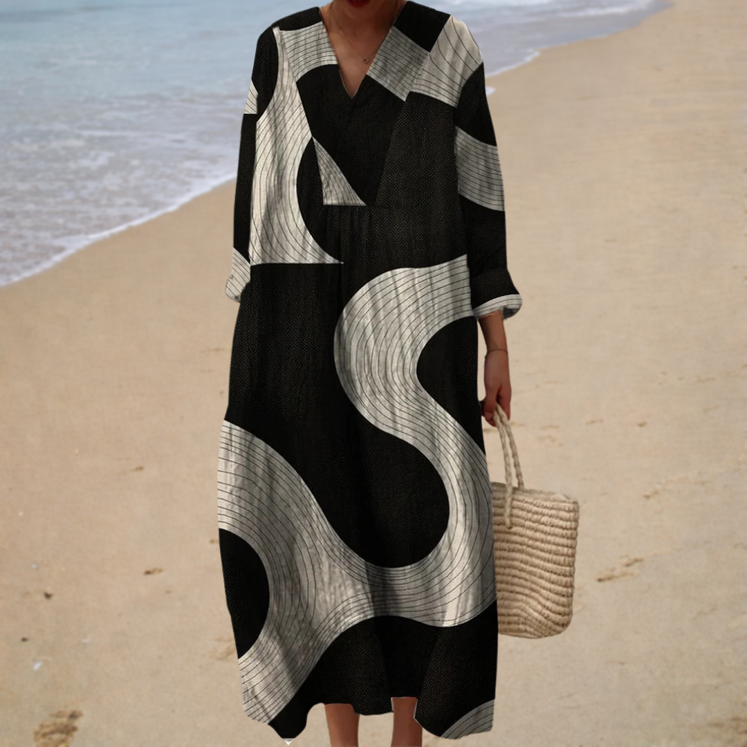Flatterndes Druck Sommerkleid