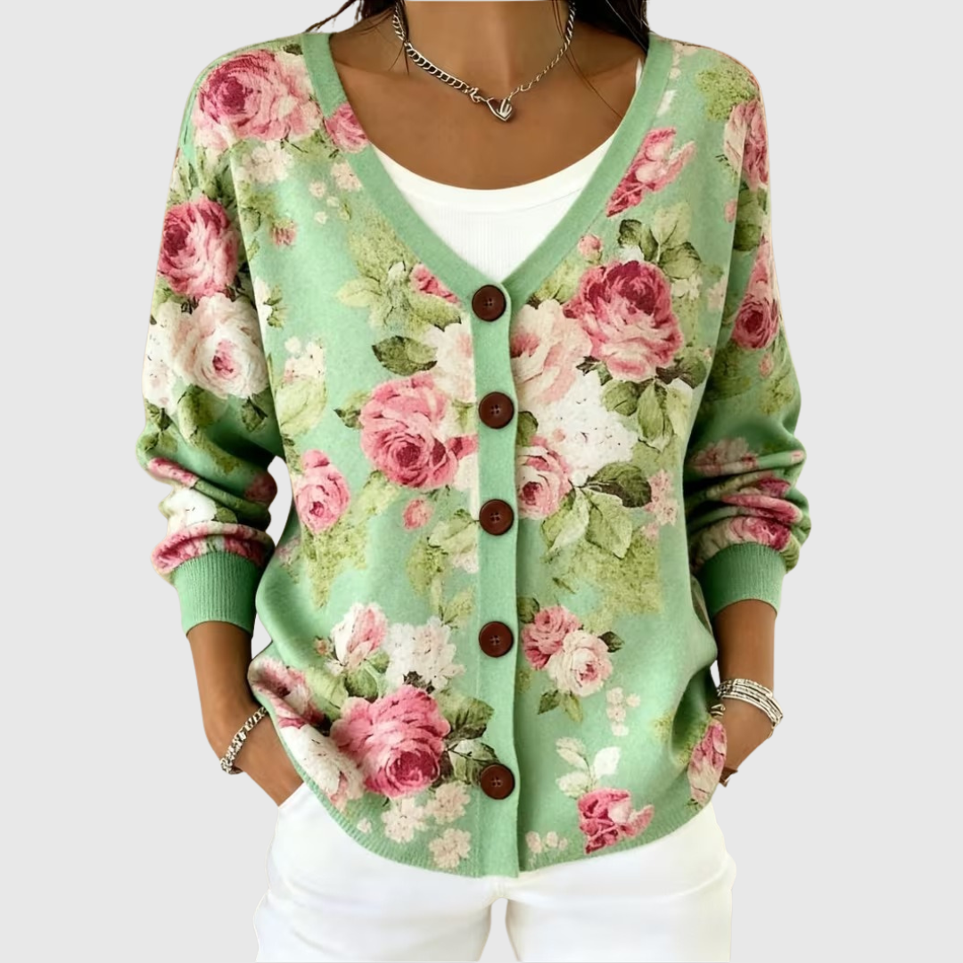 Bequemer, Knopf-Cardigan