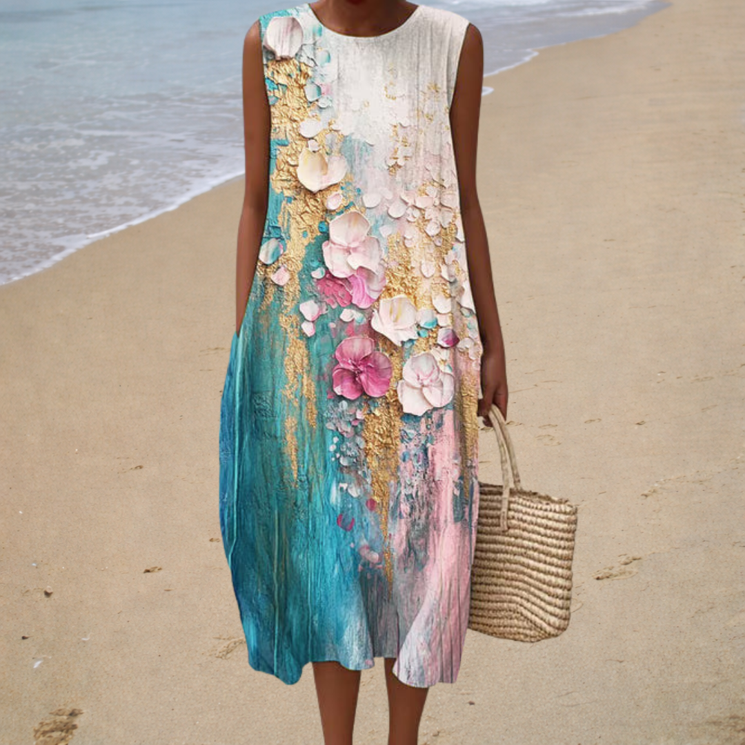 Bequeme Sommerkleid ohne Ärmel