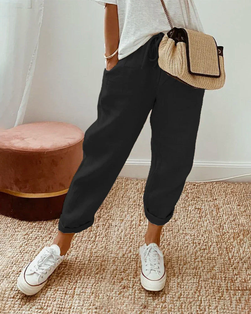 Elegante Bequeme Fließende Hose