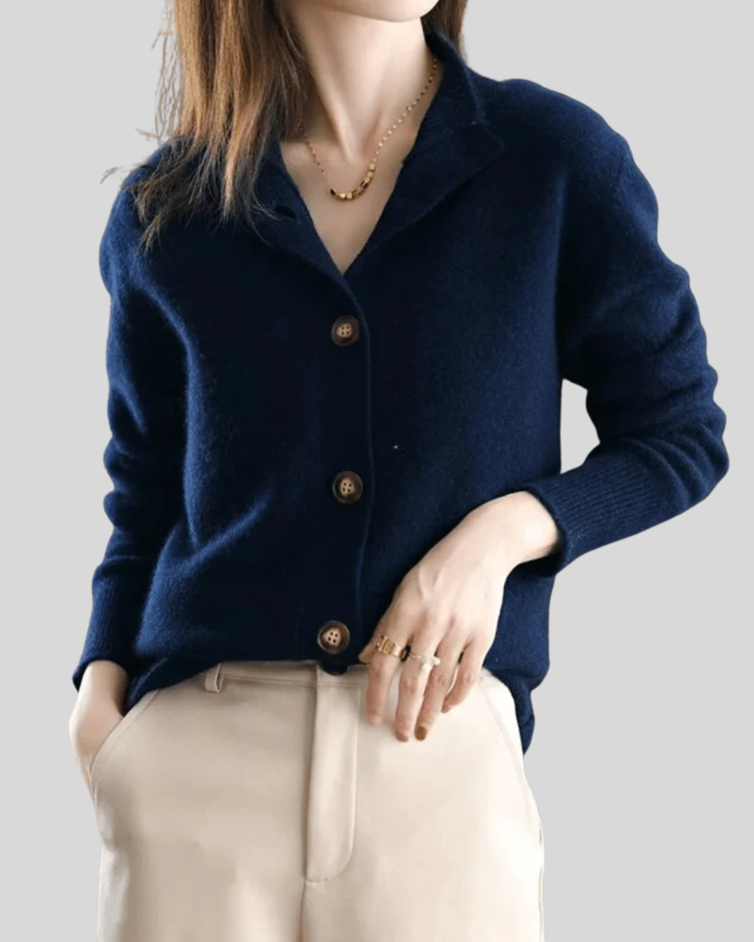 Claire | Cardigan aus Kaschmir im Retro-Stil