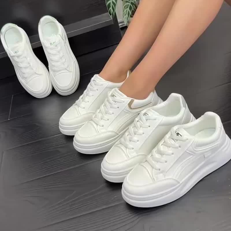 Chic weiße Sneakers mit leichtem Komfort