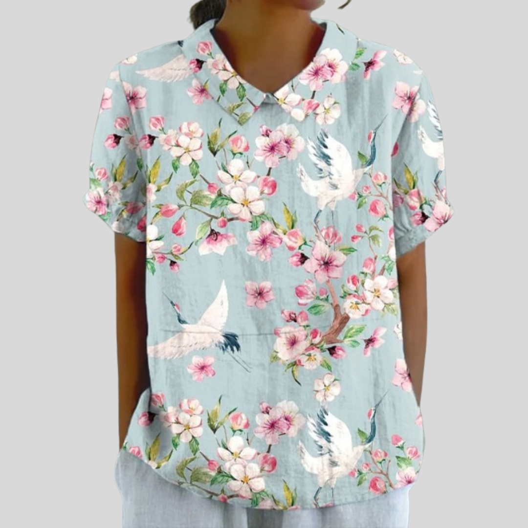 Blumiges Elegantes Oberteil