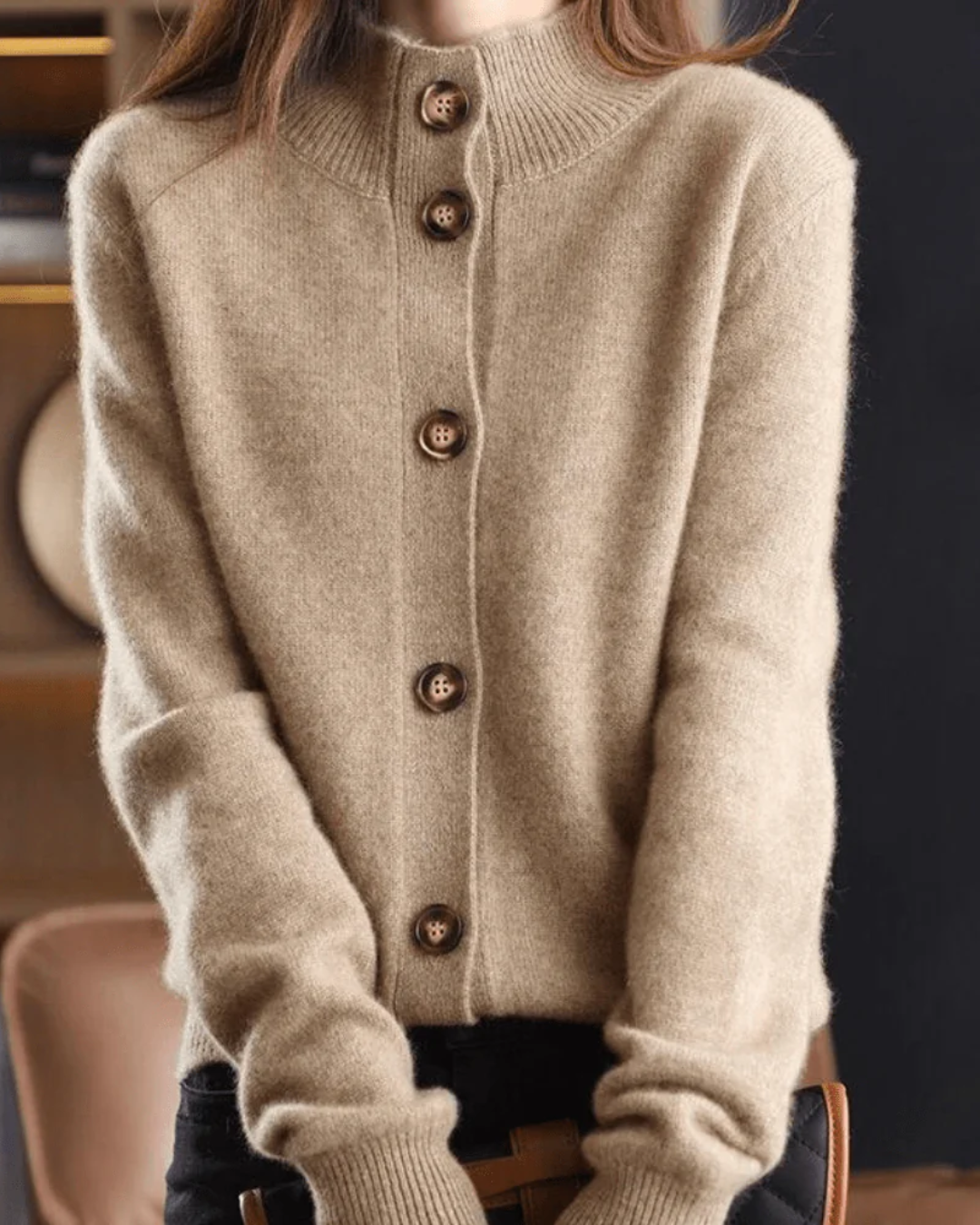 Claire | Cardigan aus Kaschmir im Retro-Stil