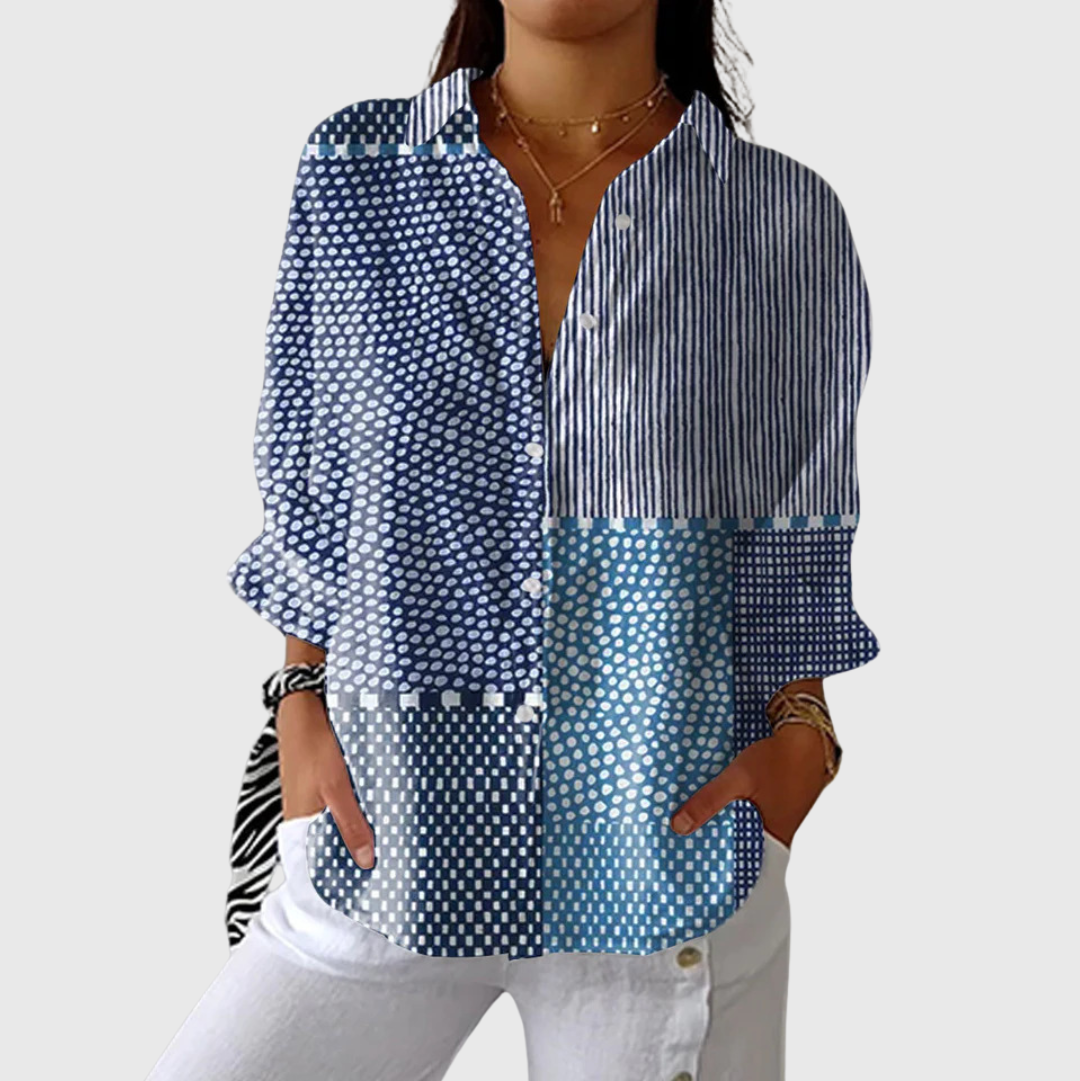 Leichte und farbenfrohe bedruckte Bluse