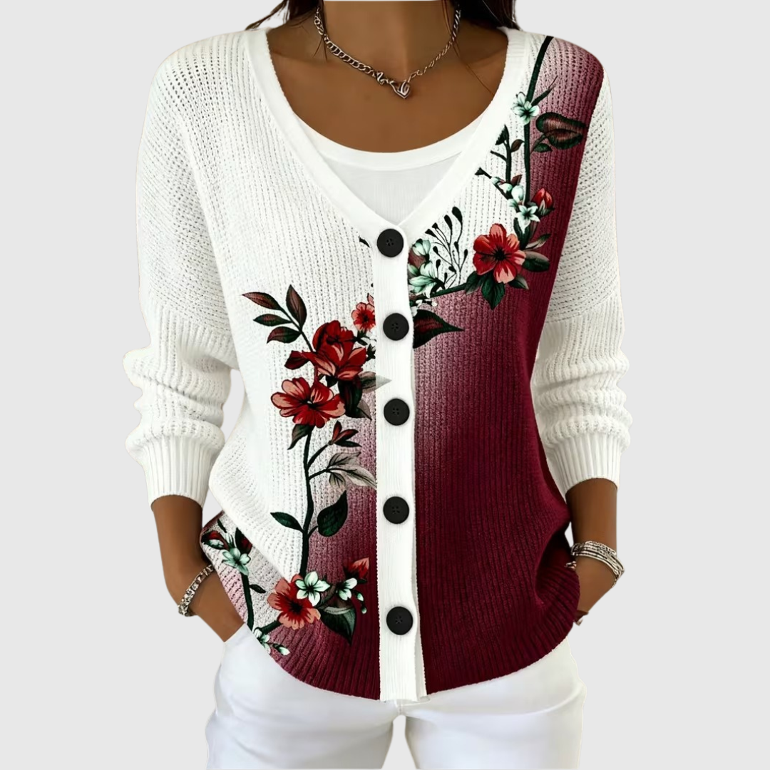 Bequemer Strickcardigan mit Knöpfen