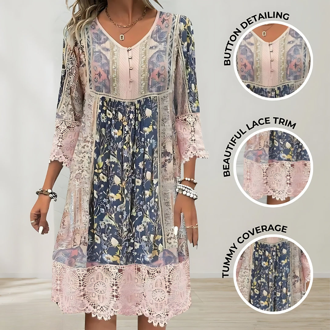 NAYA | MIDI-ROBE FLUID BOHO LUXE