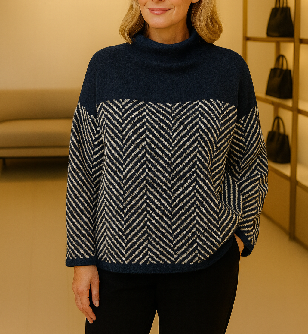 Norah | Pullover aus Baumwolle mit Stehkragen