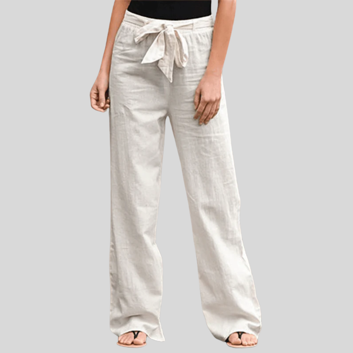 Joleen - Damen Freizeithose mit Kordelzug und elastischem Bund