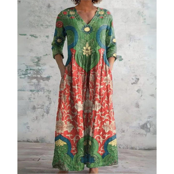 ELEANOR | MAXI-KLEID FLORAL VINTAGE