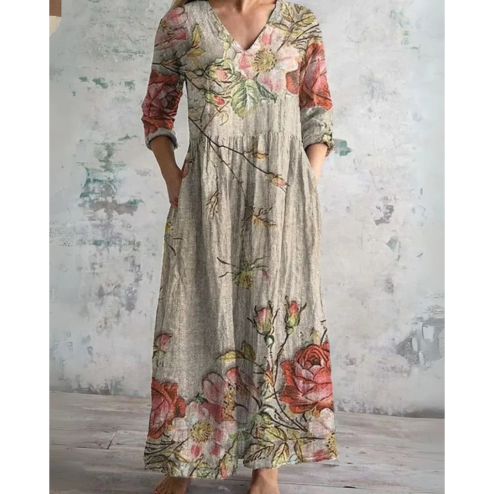 ELEANOR | MAXI-KLEID FLORAL VINTAGE
