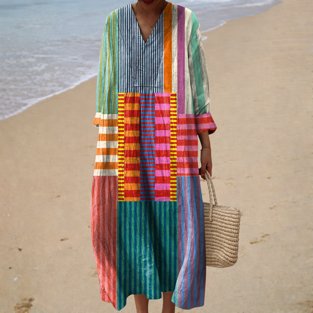 Flatterndes Bedrucktes Sommerkleid
