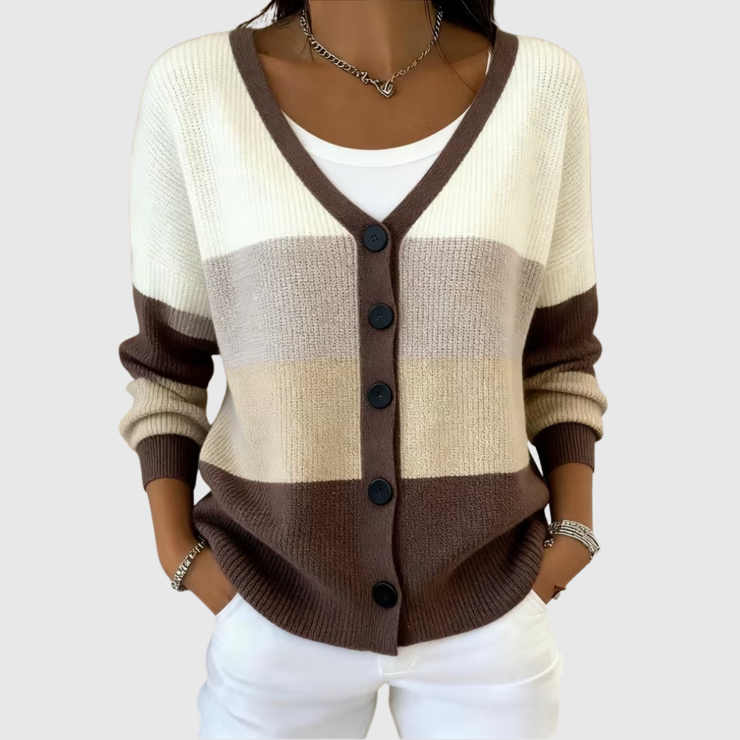 Bequemer, Knopf-Cardigan