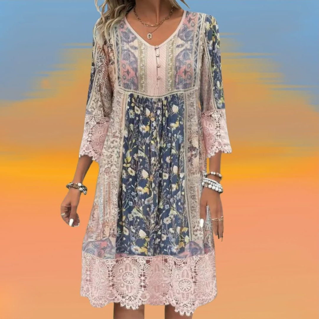 NAYA | MIDI-ROBE FLUID BOHO LUXE