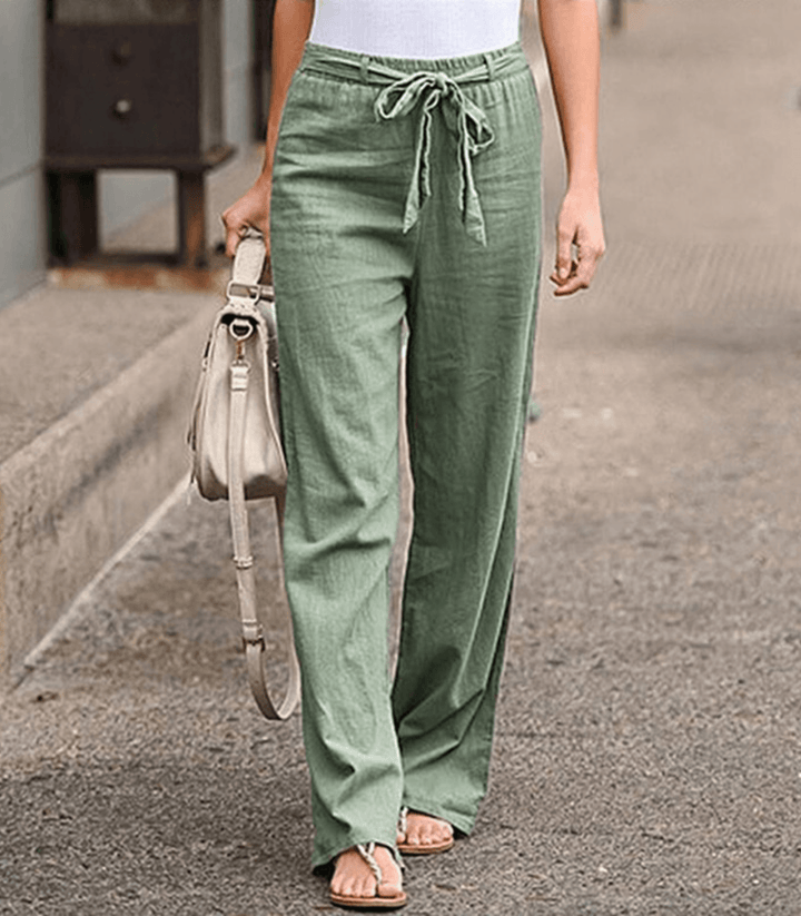 Joleen - Damen Freizeithose mit Kordelzug und elastischem Bund
