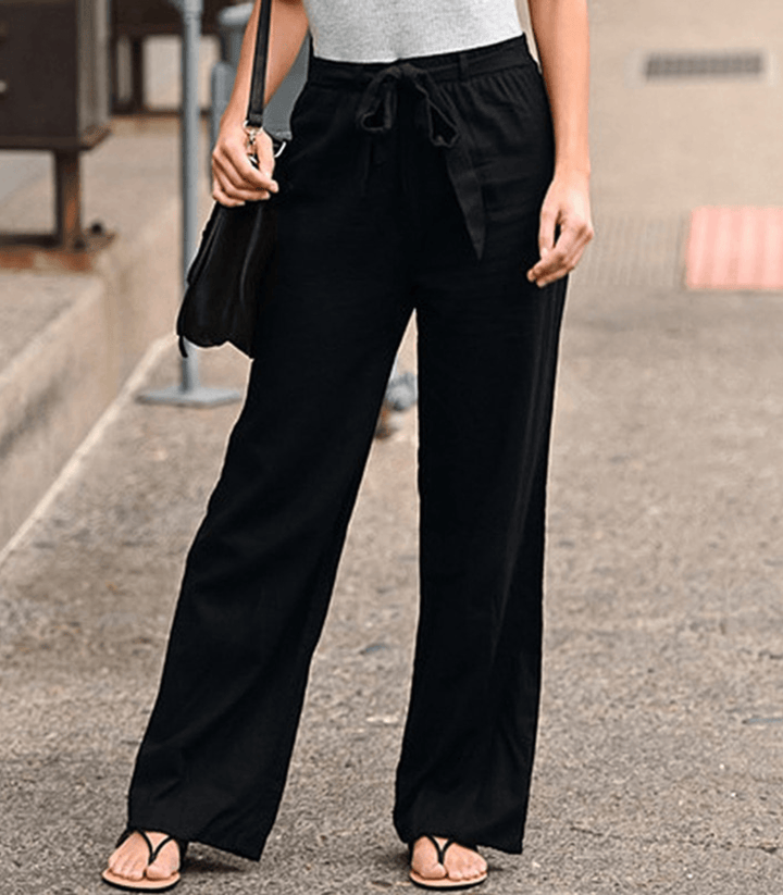 Joleen - Damen Freizeithose mit Kordelzug und elastischem Bund