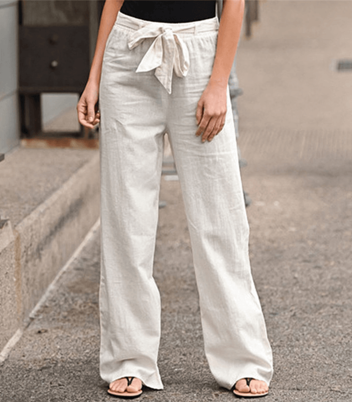 Joleen - Damen Freizeithose mit Kordelzug und elastischem Bund