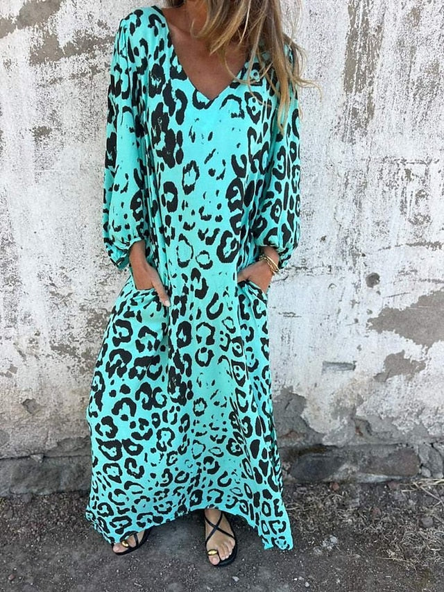 Jessa - Maxi Kleid Leopard