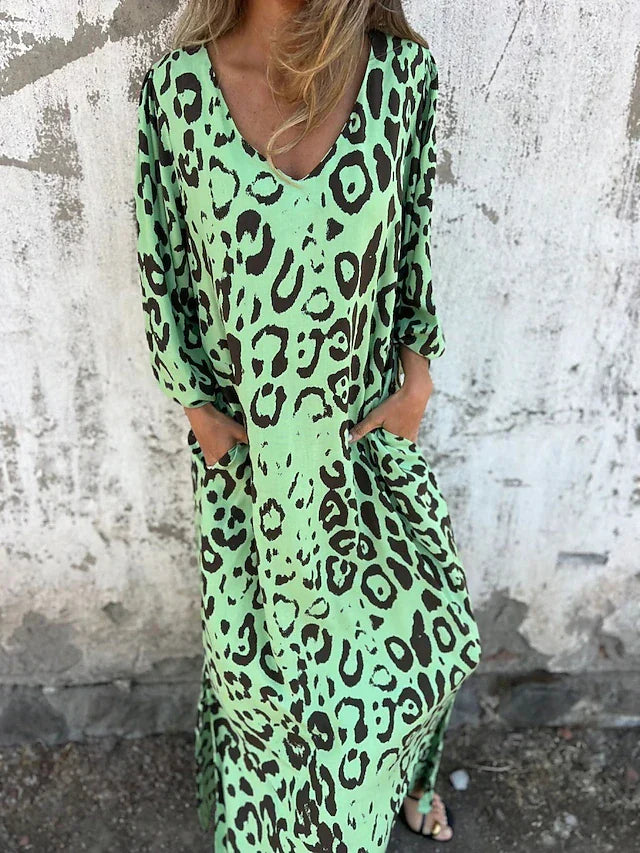 Jessa - Maxi Kleid Leopard