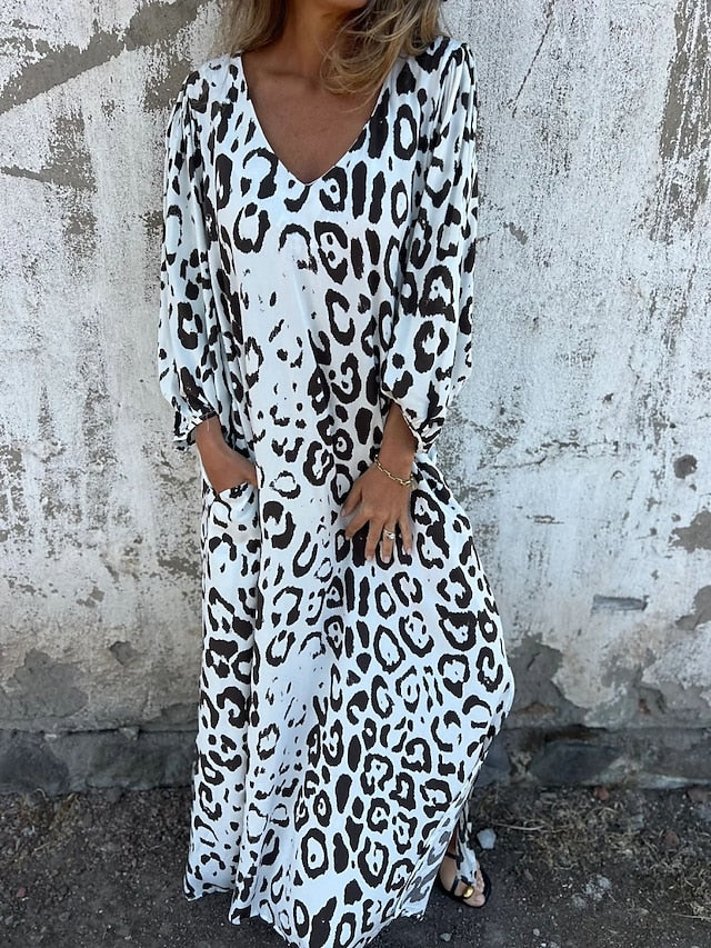 Jessa - Maxi Kleid Leopard