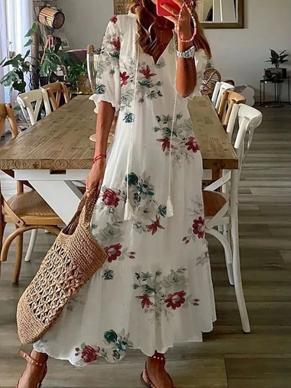 Michaela - Boho Kleid mit Bauchbedeckung