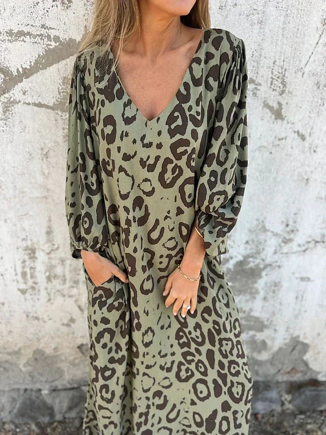 Jessa - Maxi Kleid Leopard